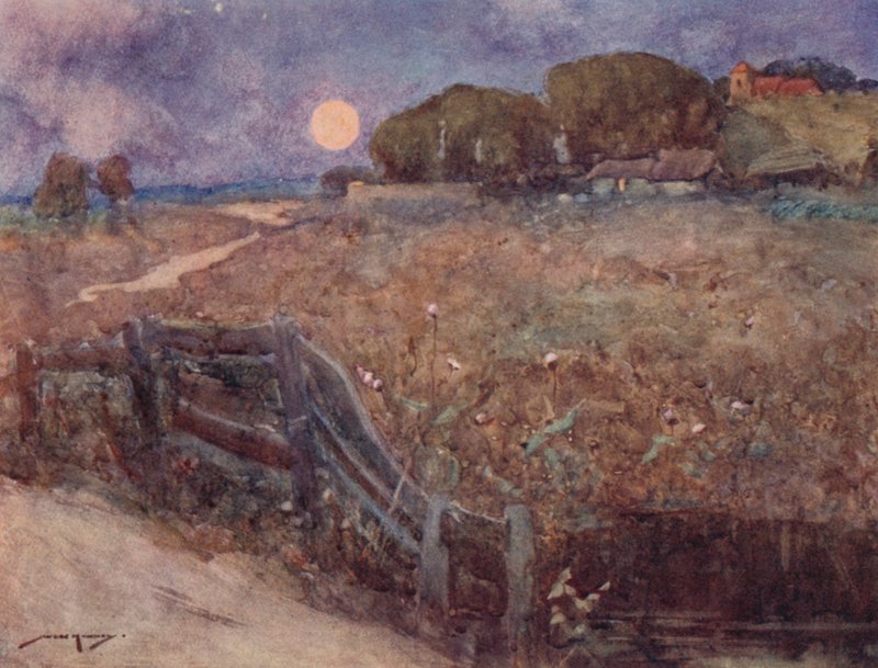 Ilustracja do The Deserted Village autorstwa Olivera Goldsmitha (litografia kolorowa) autorstwa William Lee Hankey