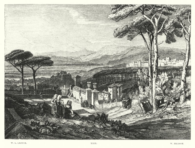 Childe Harold Lorda Byrona, Canto IV, Stanza 174 (grawerowanie) autorstwa William Leighton Leitch