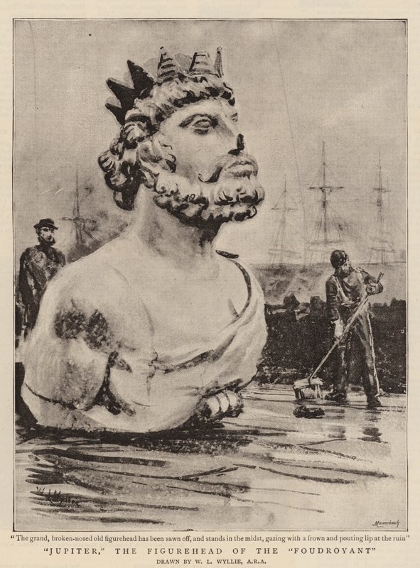 Jowisz, figurant Foudrojanta autorstwa William Lionel Wyllie