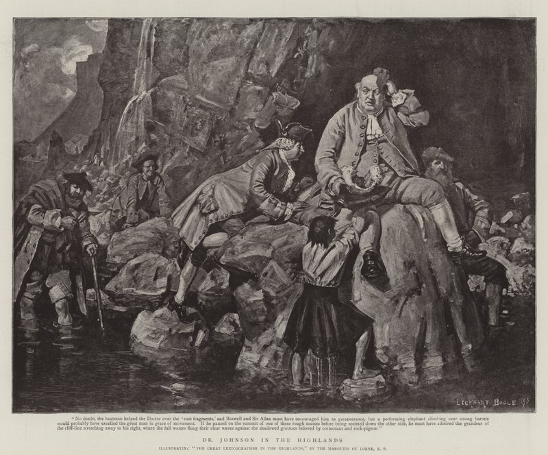 Dr Johnson w Highlands autorstwa William Lockhart Bogle