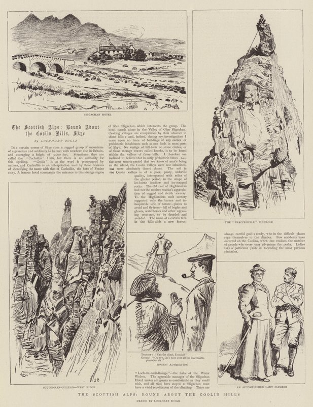 Alpy Szkockie, wokół wzgórz Coolin autorstwa William Lockhart Bogle