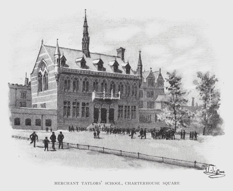 Szkoła Kupców Taylorów, Charterhouse Square (lito) autorstwa William Luker