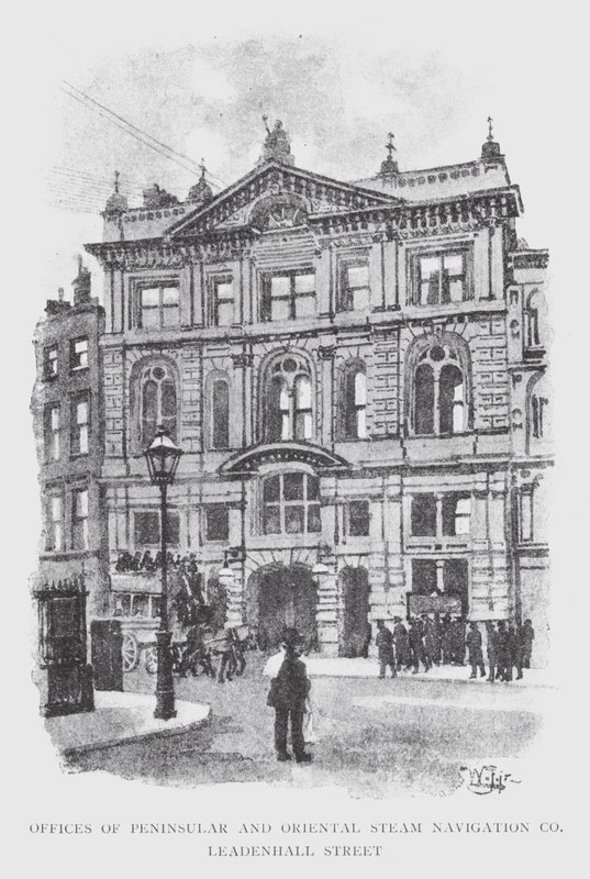 Biura Peninsular and Oriental Steam Navigation Co, Leadenhall Street (lito) autorstwa William Luker