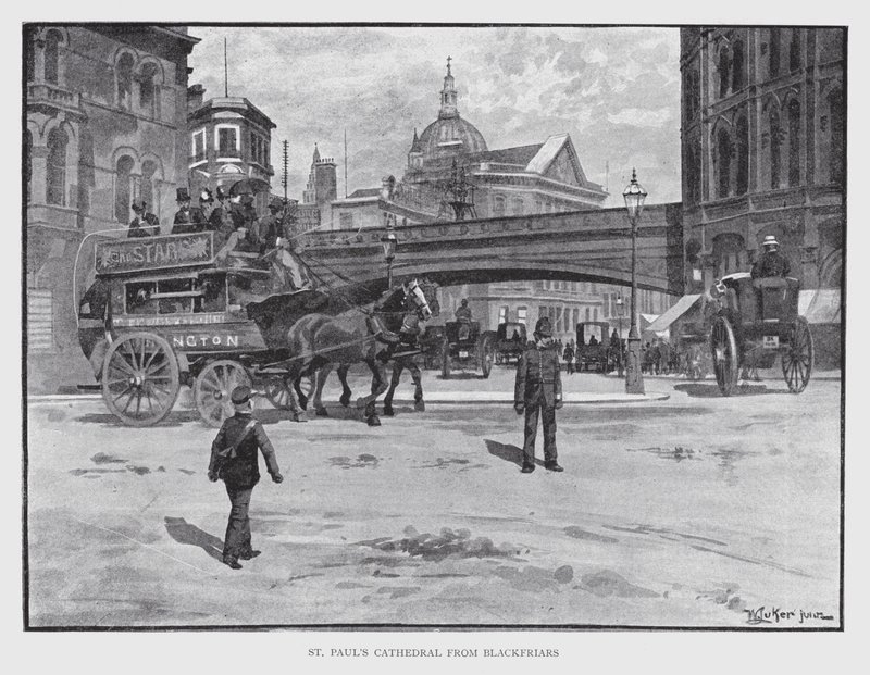 Katedra św. Pawła z Blackfriars (lito) autorstwa William Luker
