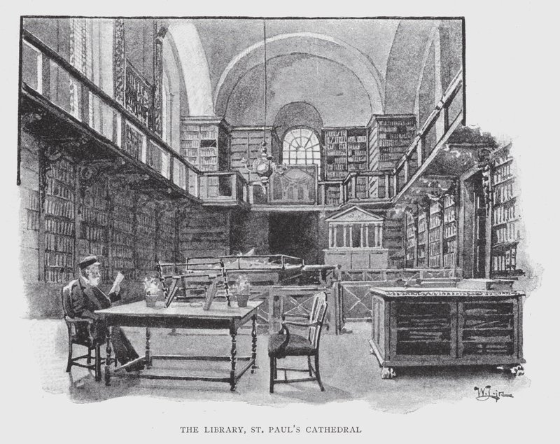 Biblioteka, Katedra św. Pawła (lito) autorstwa William Luker