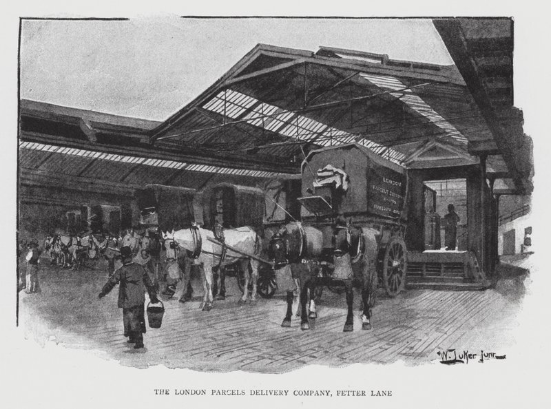 The London Parcels Delivery Company, Fetter Lane (lito) autorstwa William Luker