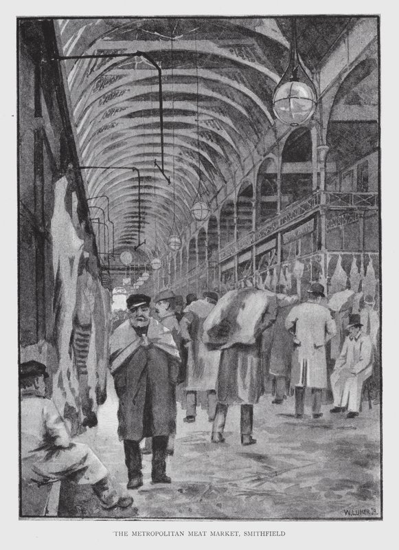 Metropolitan Meat Market, Smithfield (lito) autorstwa William Luker
