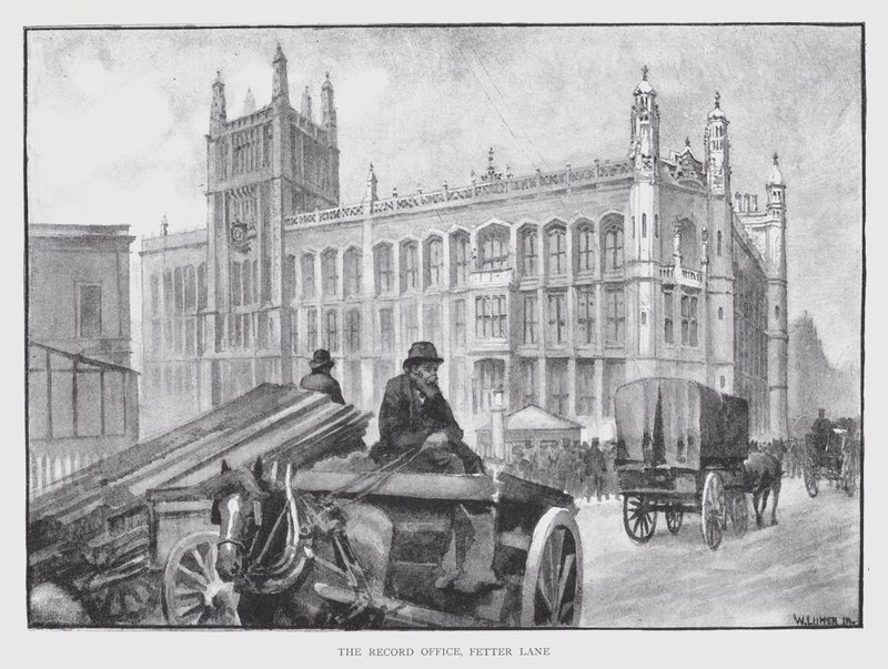 Biuro nagrań, Fetter Lane (lito) autorstwa William Luker
