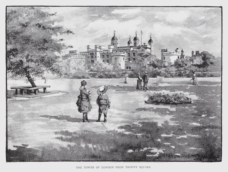 Tower of London z Trinity Square (lito) autorstwa William Luker
