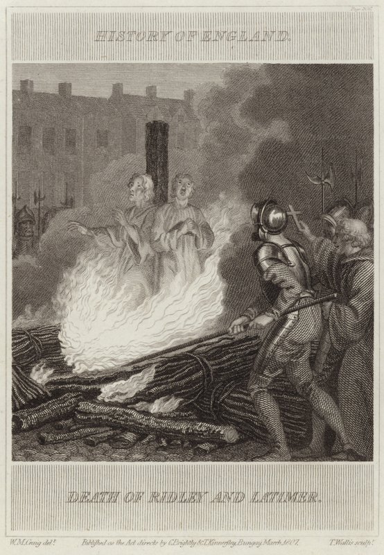 Śmierć Ridleya i Latimera autorstwa William Marshall Craig