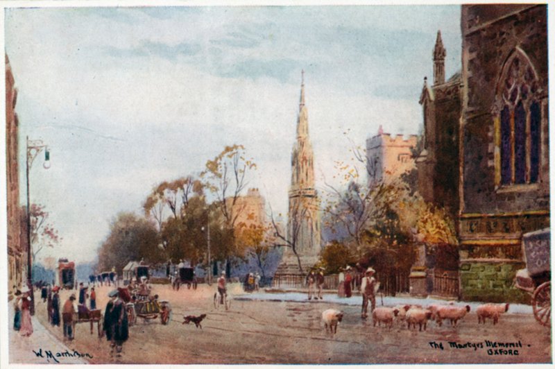 St Giles St, patrząc na północ od Magdalen St autorstwa William Matthison