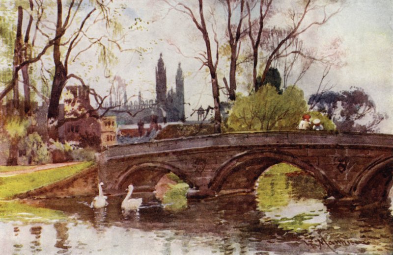 Trinity Bridge, kaplica Kings College w oddali autorstwa William Matthison