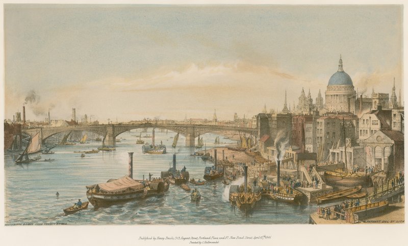 Most Southwark z London Bridge autorstwa William Parrott