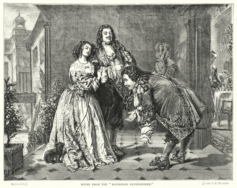 Scena z mieszczańskiego Gentilhomme (rycina) autorstwa William Powell (after) Frith