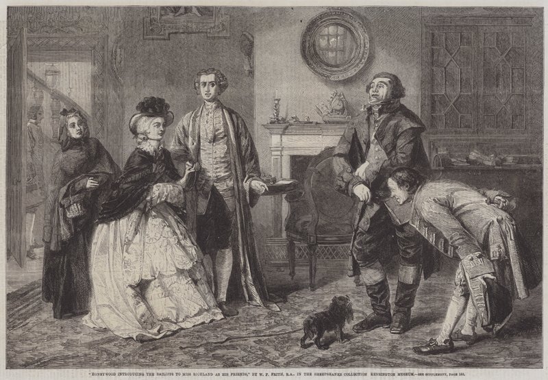 Honeywood przedstawia komorników pannie Richland jako swoich przyjaciół autorstwa William Powell Frith