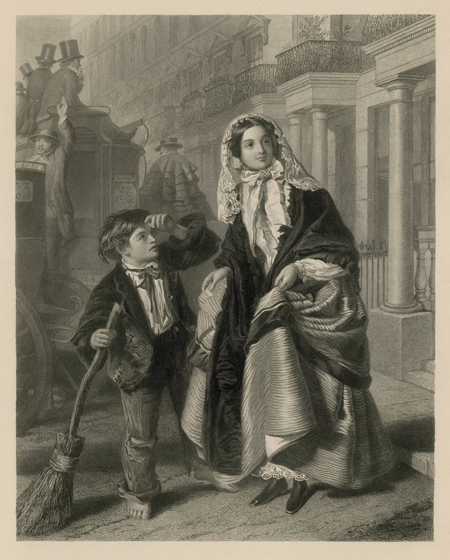 Przekraczający Zamiatacz autorstwa William Powell Frith