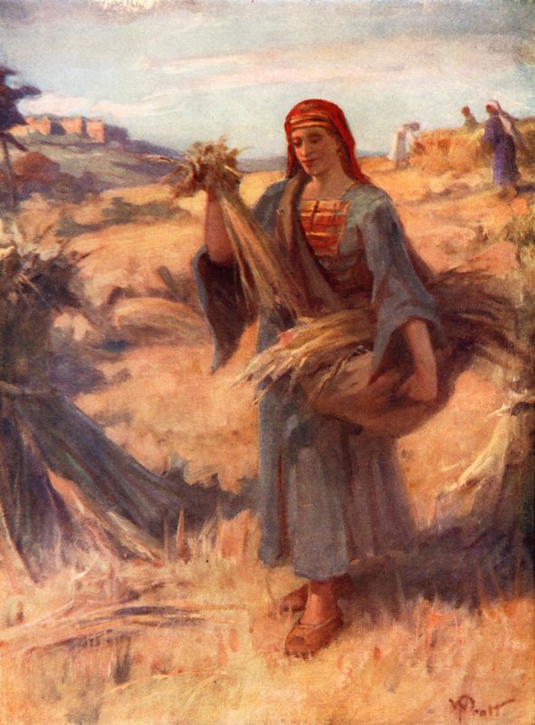 Rut na polu kukurydzy, Rut II, 2 (kolorowa litografia) autorstwa William Pratt