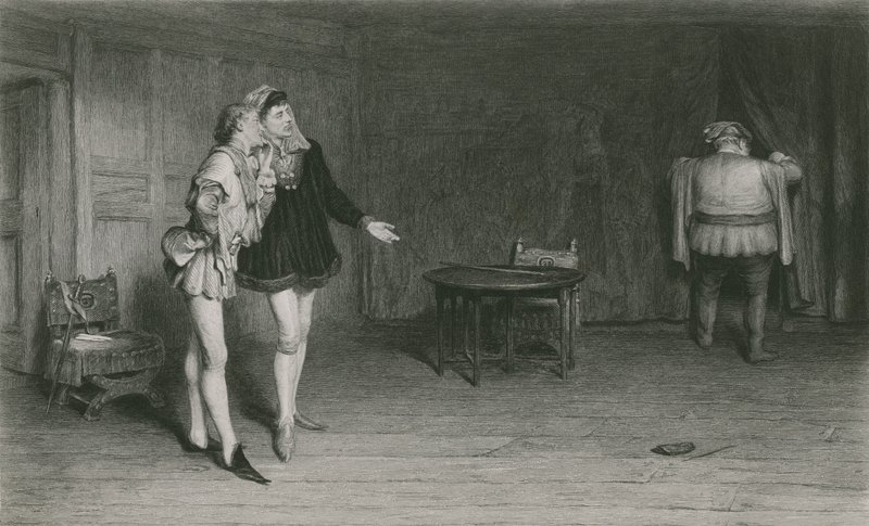 Książę Henryk, Pointy i Falstaff, Król Henryk IV, część pierwsza autorstwa William Quiller Orchardson