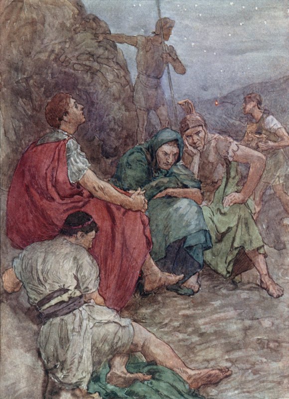 Brutus i jego towarzysze po bitwie pod Filippi autorstwa William Rainey