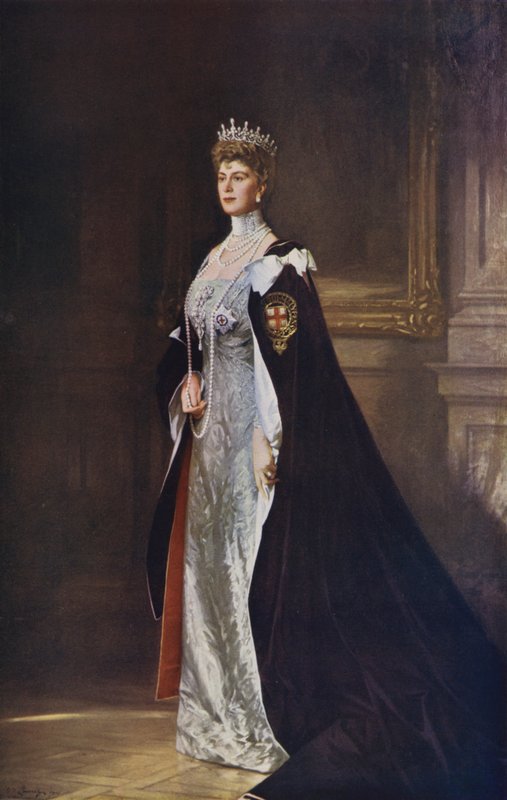 Queen Mary, małżonka króla Jerzego V autorstwa William Samuel Henry Llewellyn