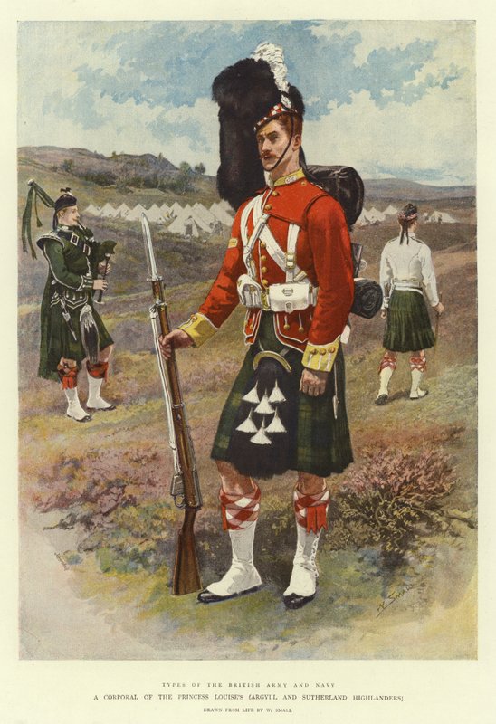 Kapral górali księżnej Luizy, Argyll i Sutherland autorstwa William Small