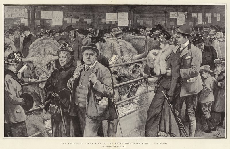 Wystawa Klubu Smithfield w Royal Agricultural Hall, Islington autorstwa William Small