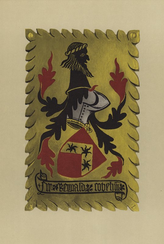 Sir Reginald Cobham, lord Cobham ze Sterborough, ok. 1352-1361 (chromolitho) autorstwa William St John Hope