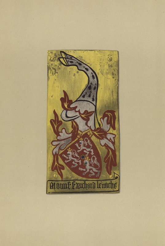 Sir Richard de la Vache, ok. 1355-1366 (chromolitho) autorstwa William St John Hope