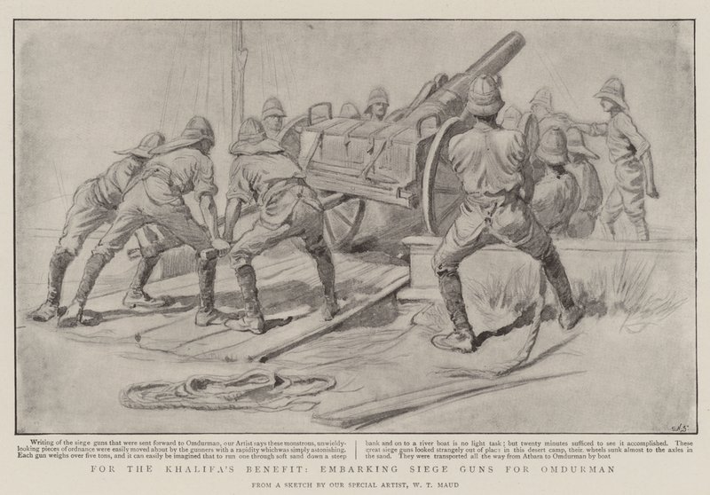 Dla dobra Khalifa, wyrzutnie broni oblężniczej do Omdurmanu autorstwa William T. Maud