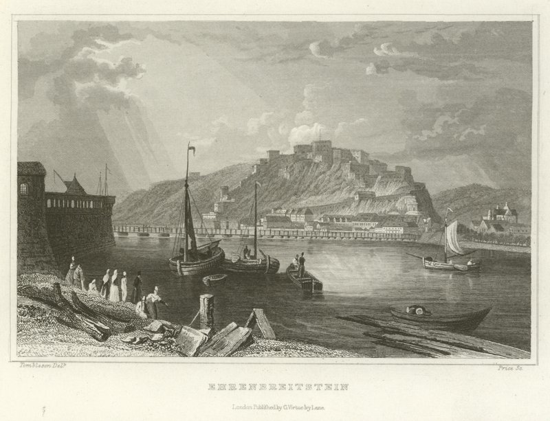 Ehrenbreitstein autorstwa William Tombleson