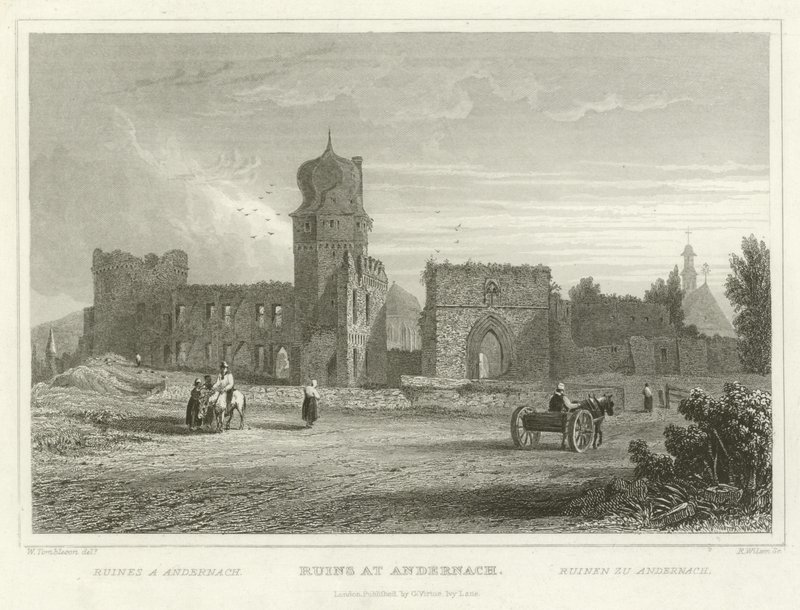 Ruiny w Andernach autorstwa William Tombleson
