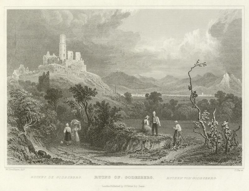 Ruiny Godesberg autorstwa William Tombleson