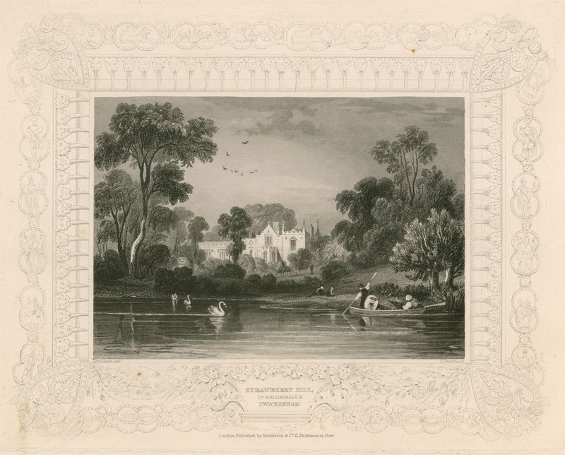 Strawberry Hill, Twickenham, Londyn; Lord Waldegrave autorstwa William Tombleson