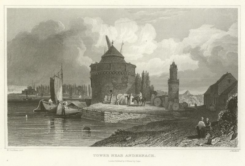 Wieża w pobliżu Andernach autorstwa William Tombleson