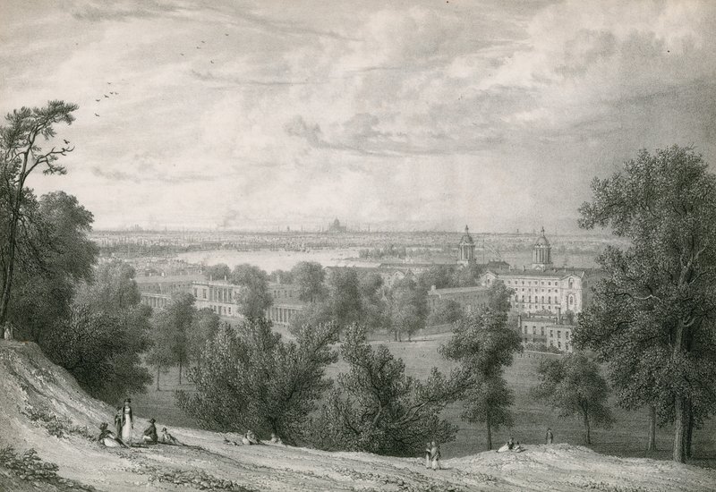 Widok na Greenwich, Londyn autorstwa William Westall