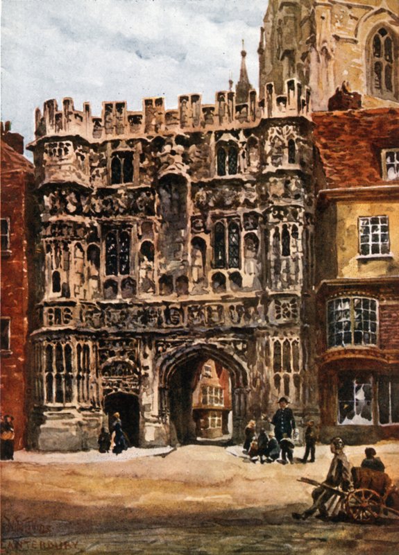 Canterbury, Christchurch Gateway (kolor lito) autorstwa William Wiehe Collins