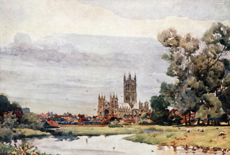 Canterbury z łąk (kolor lito) autorstwa William Wiehe Collins