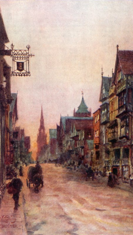 Chester, Eastgate Street (kolor lito) autorstwa William Wiehe Collins