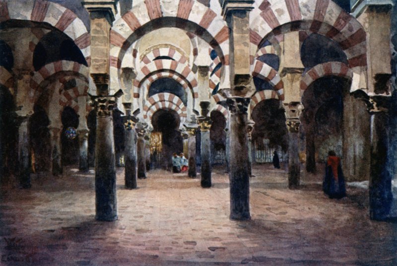 Cordoba, wnętrze Mesquity (kolor lito) autorstwa William Wiehe Collins
