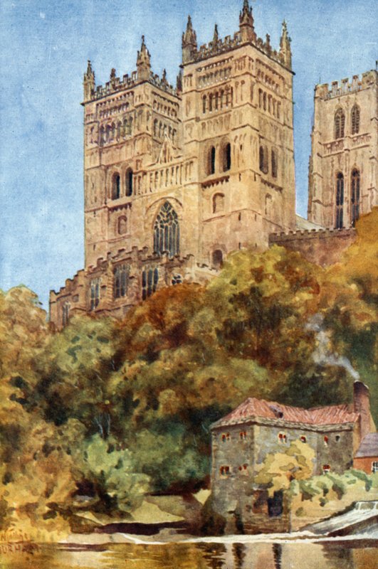 Durham, Zachodnie Wieże (kolor lito) autorstwa William Wiehe Collins