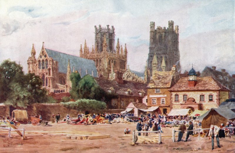 Ely, Rynek (kolor lito) autorstwa William Wiehe Collins
