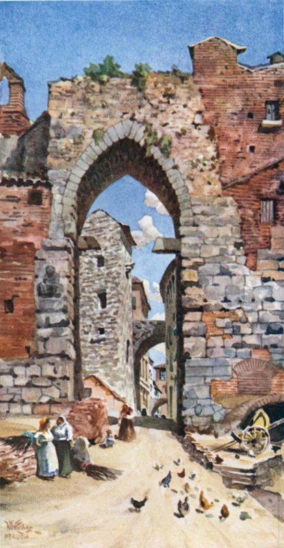 Perugii. Porta Susanna (kolor lito) autorstwa William Wiehe Collins