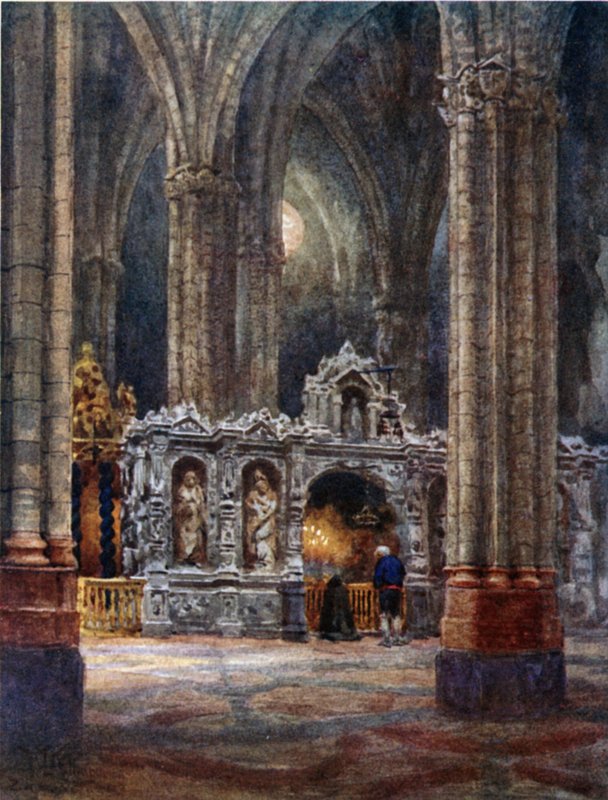 Saragossa, w Starej Katedrze (kolor lito) autorstwa William Wiehe Collins