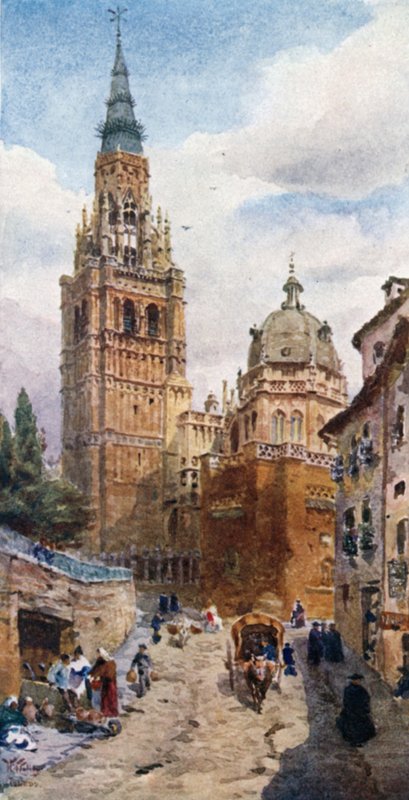 Toledo, Katedra (kolor lito) autorstwa William Wiehe Collins