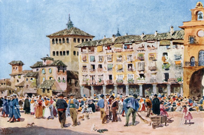 Toledo, Zocodover (kolor lito) autorstwa William Wiehe Collins