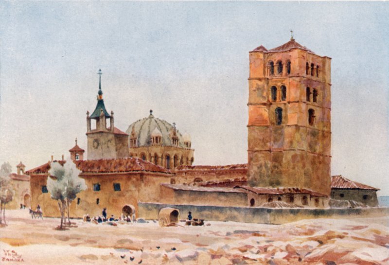 Zamora, Katedra (kolor lito) autorstwa William Wiehe Collins
