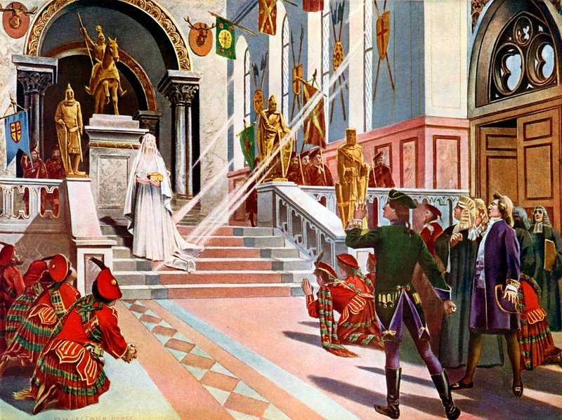 La Dame Blanche The White Lady, Paskutinis veiksmas ir scenapolis autorstwa William de Leftwich Dodge