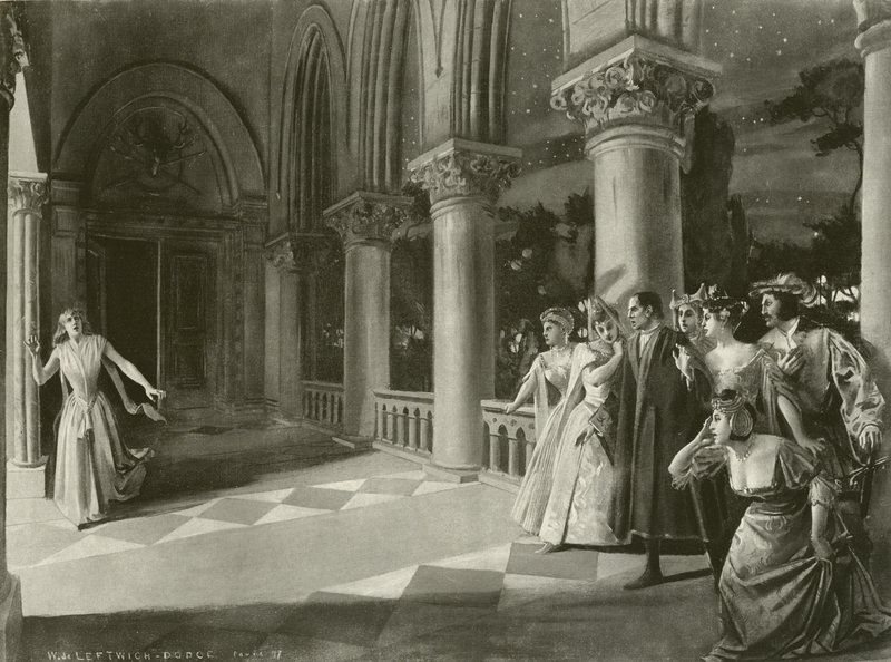Łucja z Lammermoor, akt III, scena VI (wklęsłodruk) autorstwa William de Leftwich Dodge