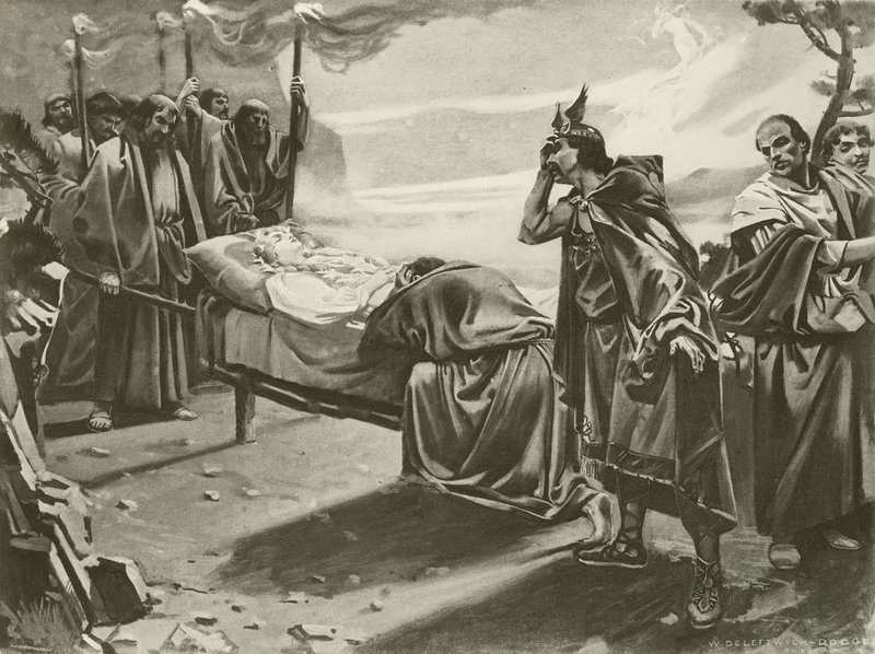 Tannhauser, akt III ostatnia scena (wklęsłodruk) autorstwa William de Leftwich Dodge