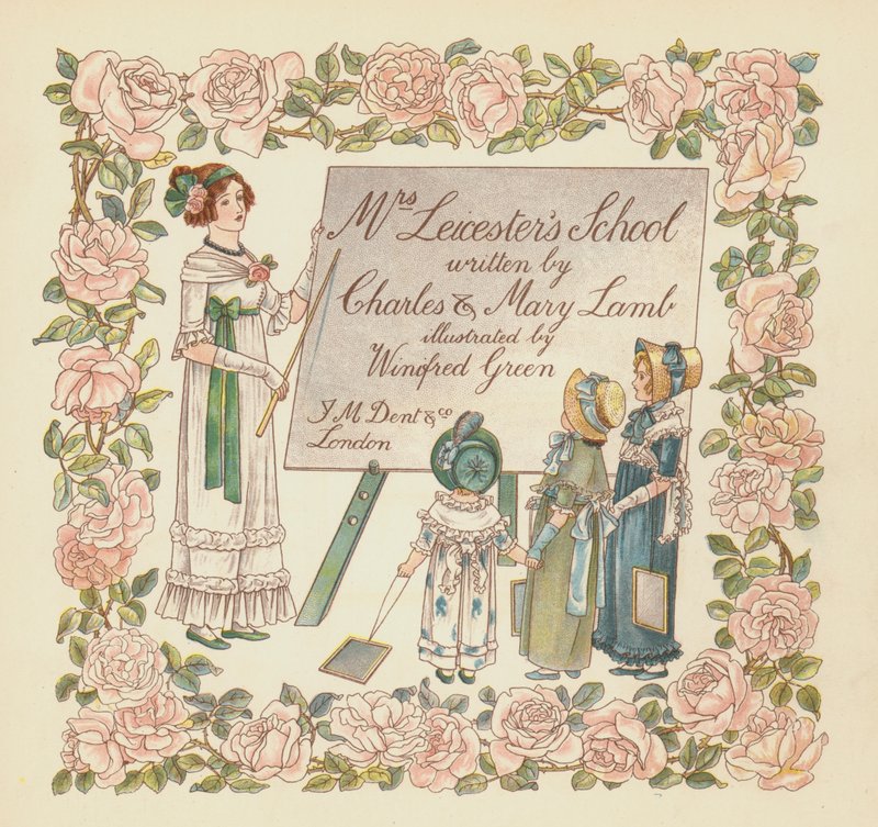 Ilustracja okładki szkoły Mrs Leicesters autorstwa Wingred Green